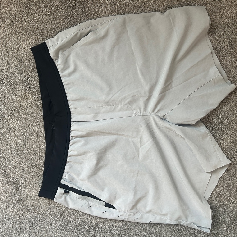 Stylish Gray and Black Athletic Shorts